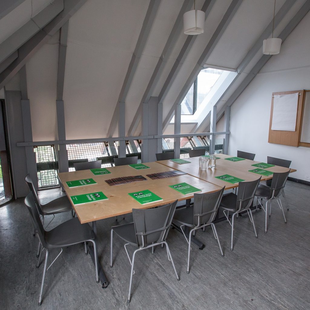 Meeting room at the Albany set up in board room style for 12