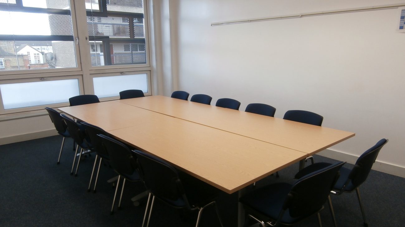 Meeting Room 5, maximum capacity of 15, hire starting from £22 per hour