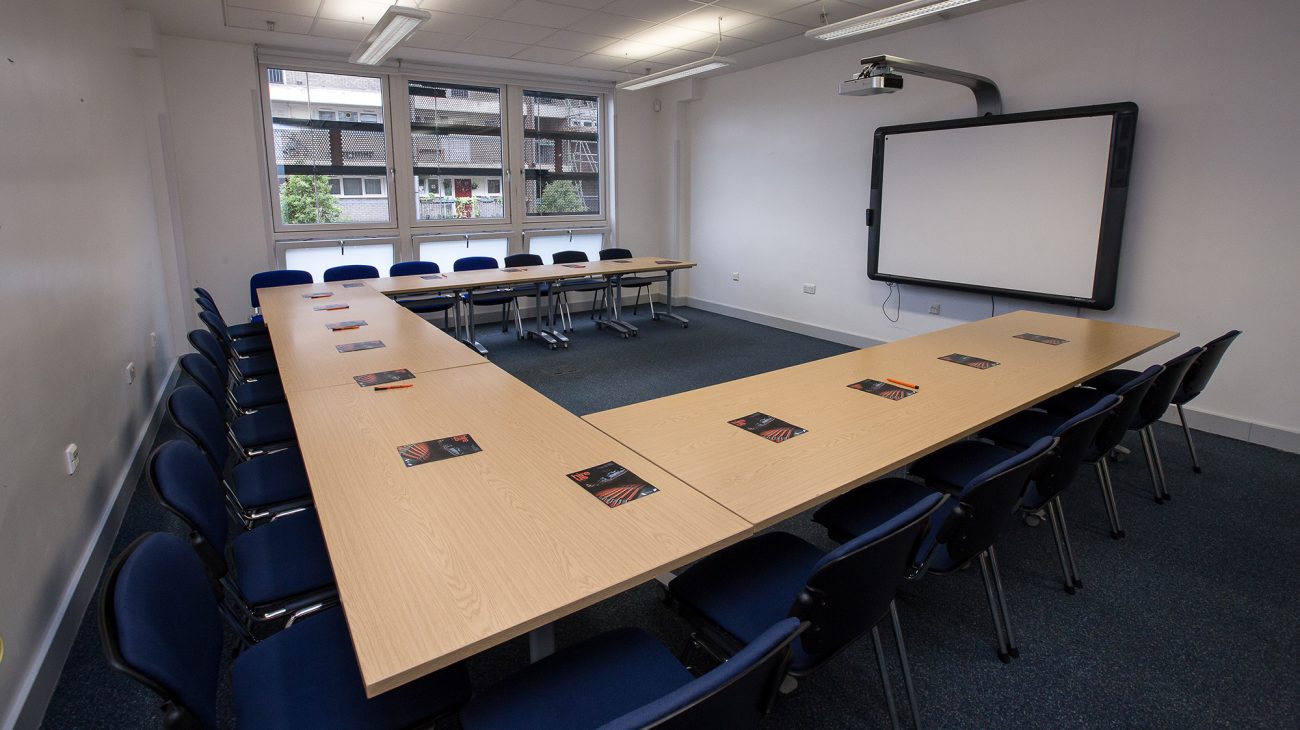 Meeting Room 3, maximum capacity of 25, hire starting from £27 per hour