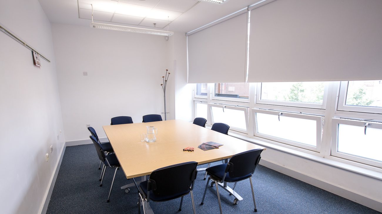 Meeting Room 6, maximum capacity of 13, hire starting from £18 per hour