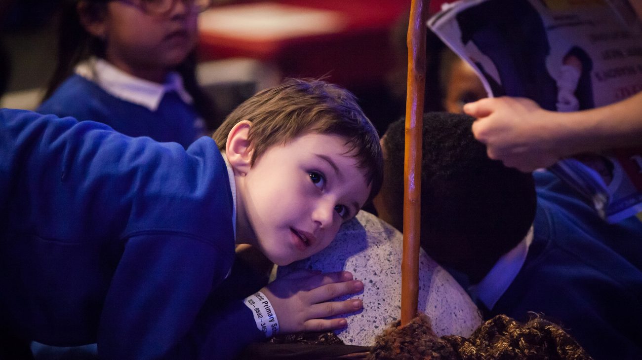 Children from Childeric School visit the Albany to see The Ugly Duckling thanks to the campaign. Photo Chris Marchant.