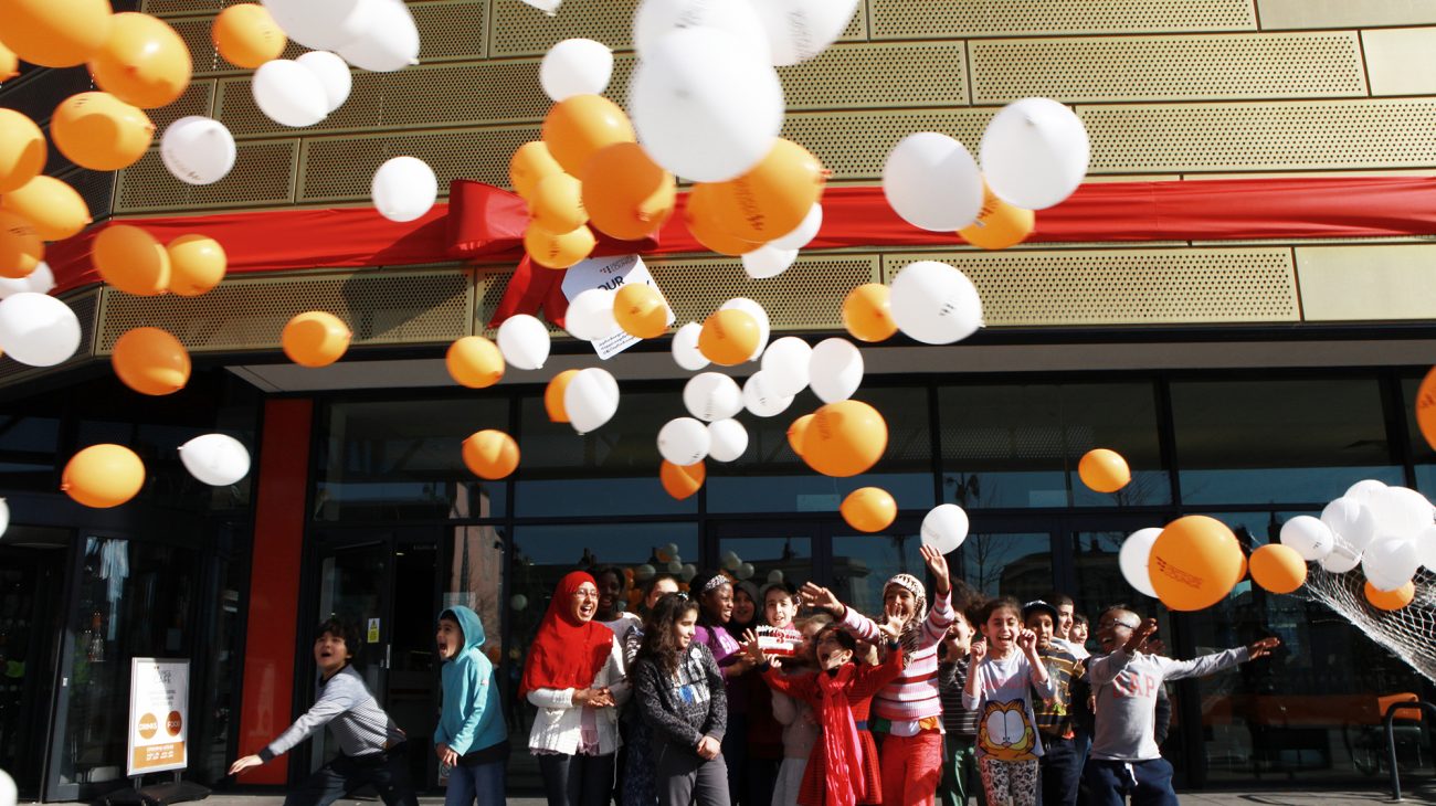 Local young people celebrating Deptford Lounge's first birthday