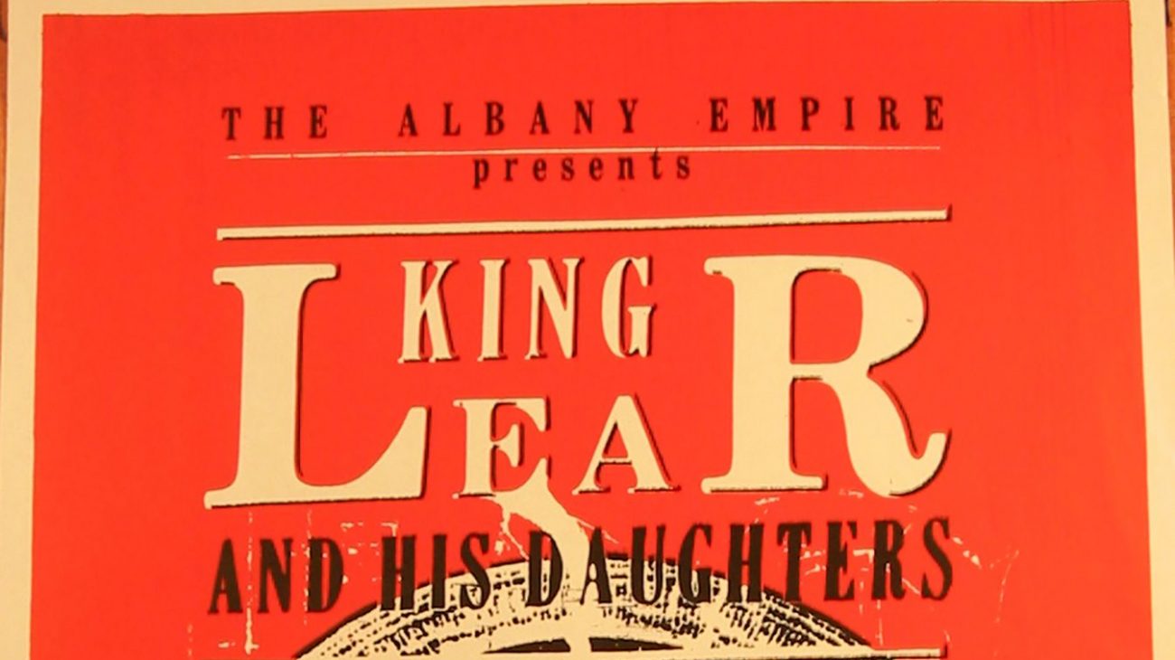 Poster for King Lear at the Albany Empire.