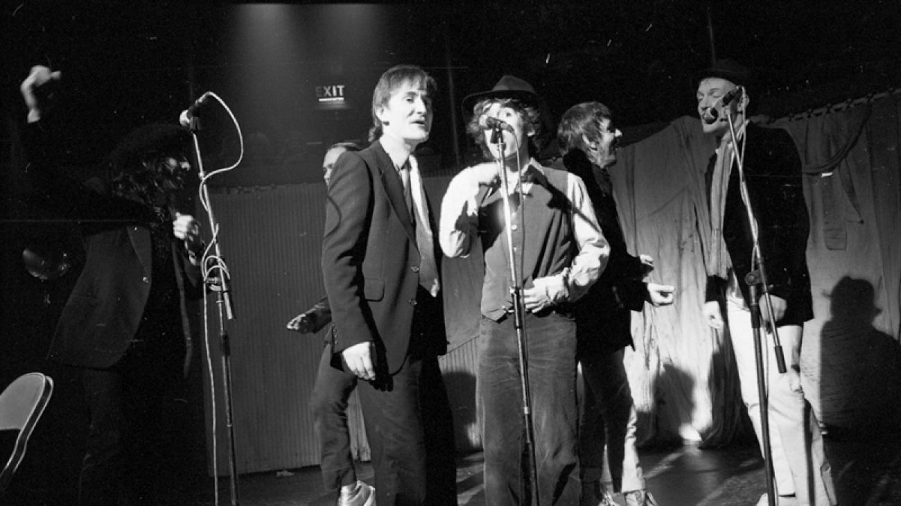 Flying Pickets performing at the Albany in 1983. 