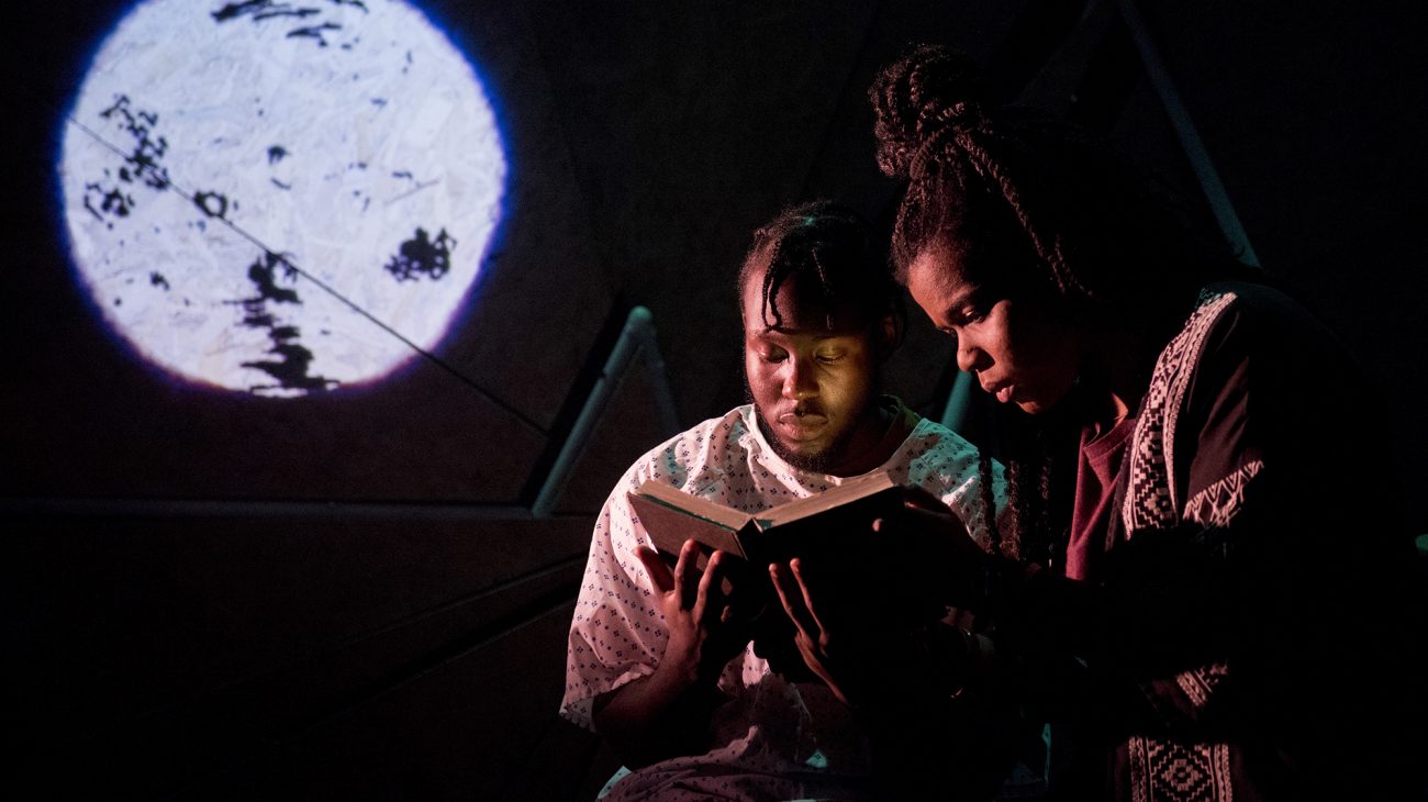 Image from Paper Birds Production, Goldfish Bowl in Canada Water Theatre. Photo Camilla Greenwell.