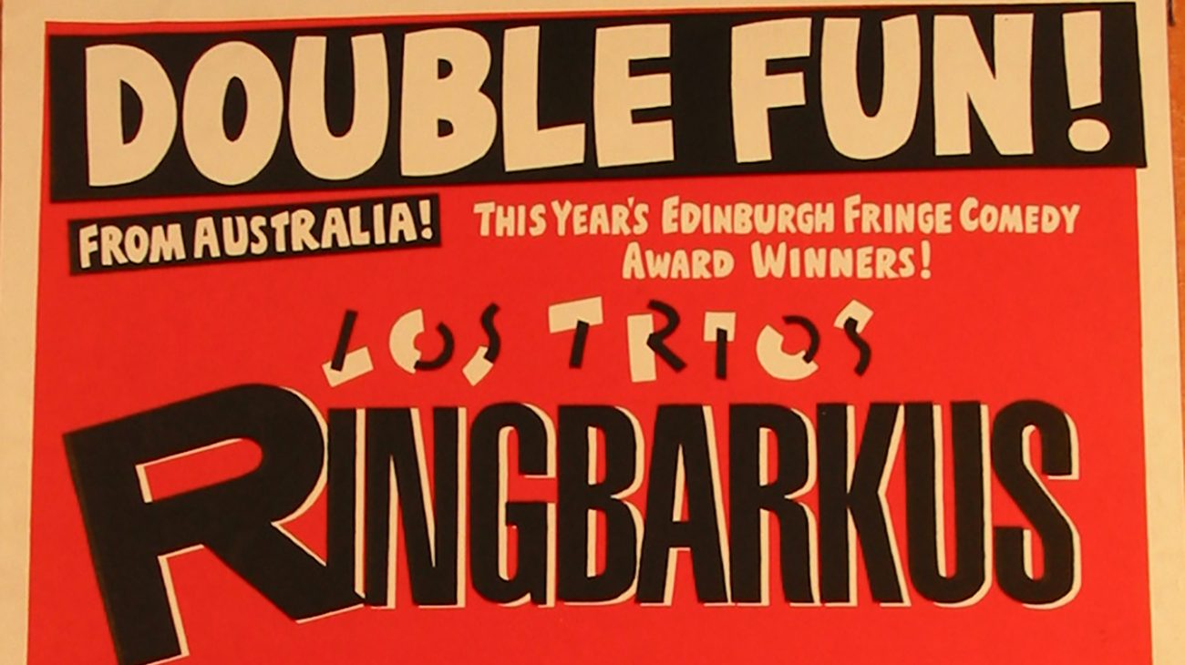 Poster for a comedy double bill at the Albany Empire.