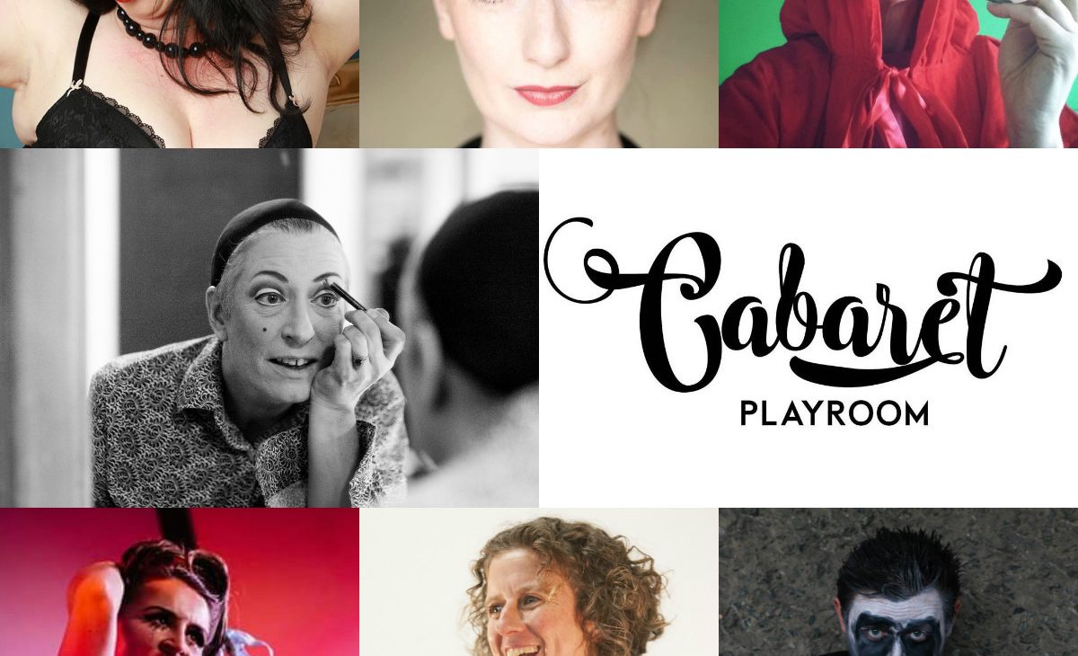 Cabaret Playroom image with artists. 