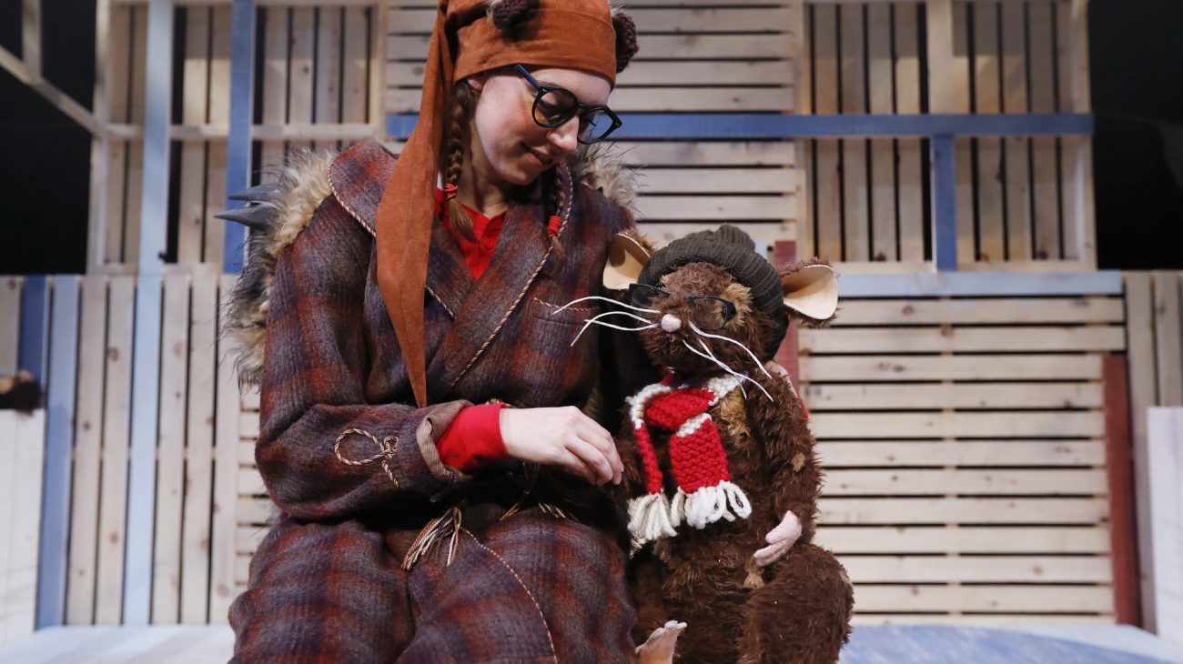 Photo by Luke MacGregor. Production image from Humbug the Hedgehog.