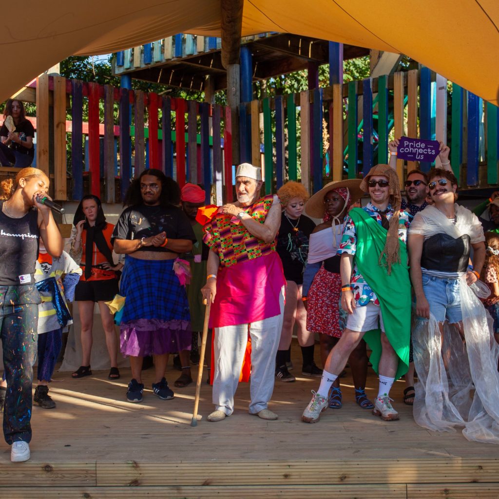 Participants at Climate Home at Richard McVicar Adventure Playground. This was at the Climate Home DIY Fashion show.
